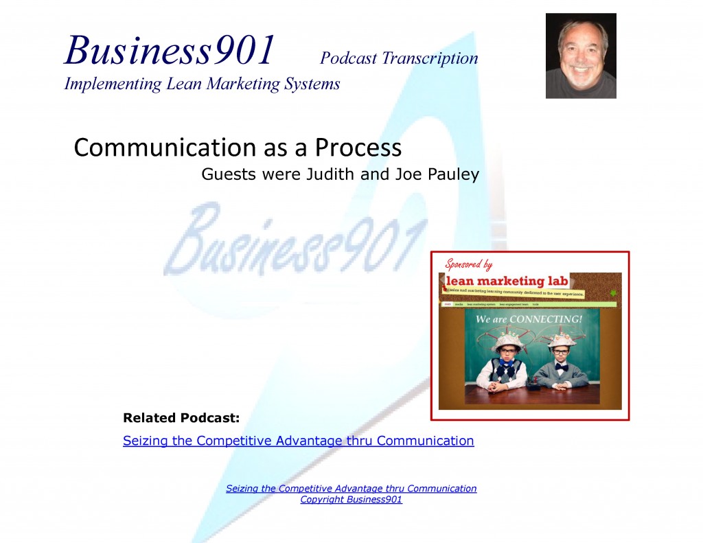 Communication as a Process