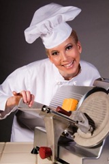 Chef at Food Slicer